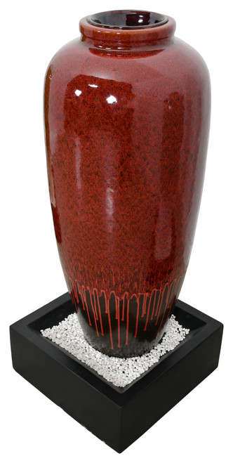 Red Bubbling Outdoor Garden Vase Fountain 45 Inches 12019230 By AFD