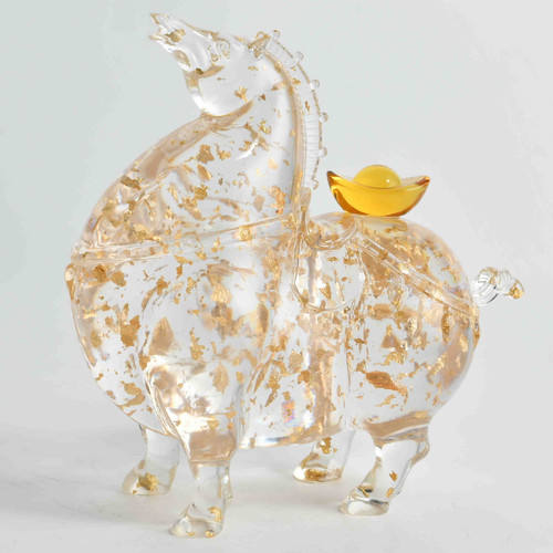 Golden Horse Sculpture 12030617 By AFD