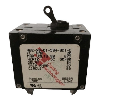 Amp Double Pole Breaker W/ Black Throw (Breakers & Panels) - SKU180716