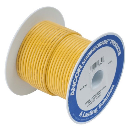 Yellow 50Ft Spool Tinned Copper (Wire And Connectors) - SKU184229