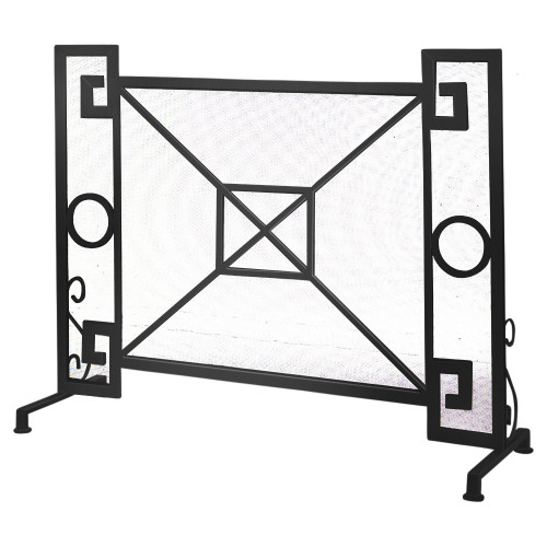 Greek Key Fireplace Screen -  FS05