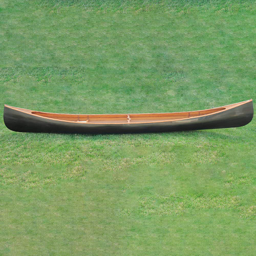 Wooden Canoe Dark Stained Finish 18 Ft K045 By OMH