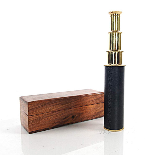 Handheld Telescope In Wood Box ND024 By OMH