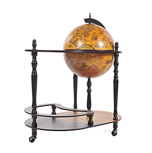 Globe Drink Trolley16.5 Inches - Red NG004 By OMH