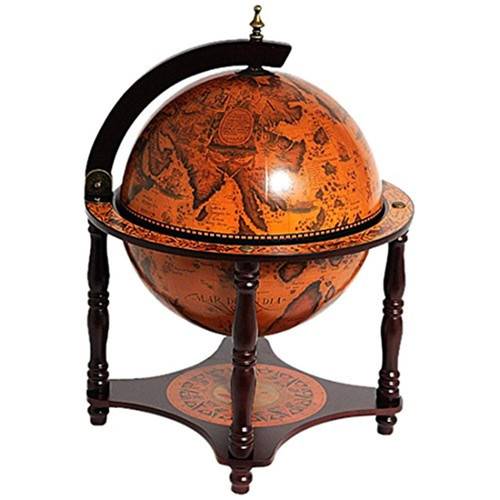 Globe Bar 13 Inches- 4 Legged Stand-Red NG005 By OMH