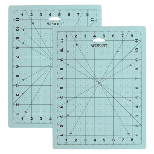 Westcott Self-Healing Craft Cutting Mat With Grid, 9" X 12", Pack Of 2 ACM00503-2
