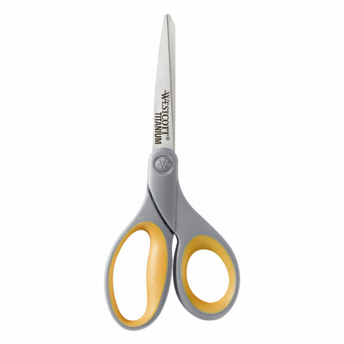Westcott Soft Handle Titanium Bonded Scissors, 8" Straight ACM13529