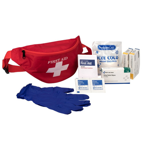 First First Aid Kit Fanny Pack, Fabric Case, 49 Pieces ACM30500