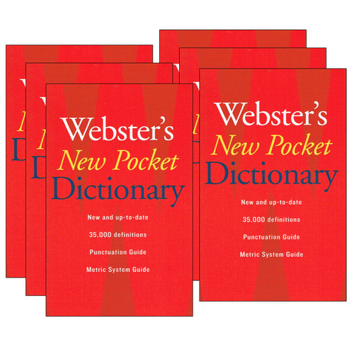 Houghton Webster'S New Pocket Dictionary, Pack Of 6 AH-9780618947263-6