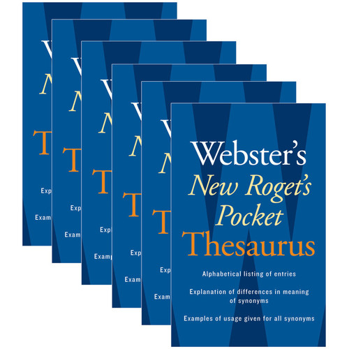 Houghton Webster'S New Roget'S Pocket Thesaurus, Pack Of 6 AH-9780618953202-6