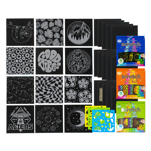 Art Scratch Art Kit 3-Pack AOO90041MB