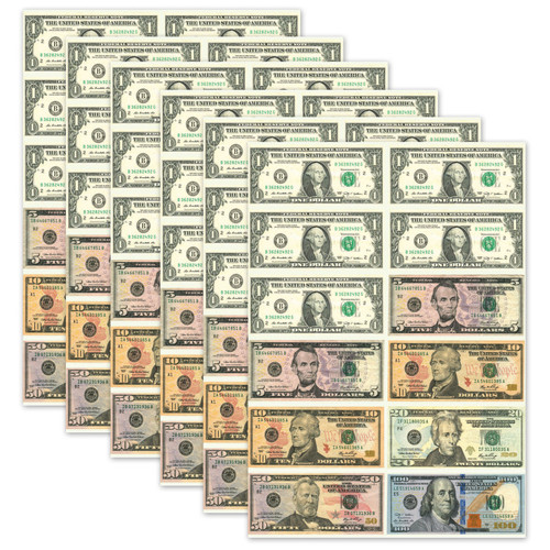 Ashley Math Die-Cut Magnets, U.S. Dollars, 12 Per Pack, 6 Packs ASH10066-6