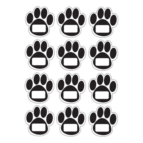 Ashley Die-Cut Magnetic Black Paw Prints, 12 Pieces ASH10104