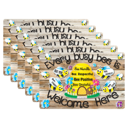 Smart Computer Mouse Pad, 8" X 10", Every Busy Bee Is Welcome Here, Pack Of 6 ASH12504-6