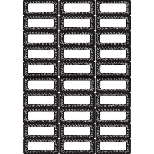 Ashley Die-Cut Magnetic Foam Chalk Loop Labels/Nameplates, 30 Per Pack, 3 Packs ASH19013-3