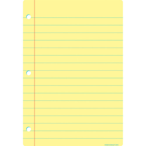 Ashley Smart Poly Chart, 13" X 19", Light Yellow Notebook Paper ASH91029