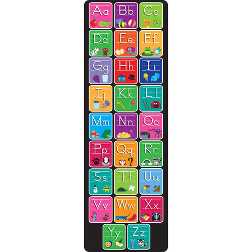Ashley Smart Poly, The Original Fun Mat, Mat Runner, 15.5" X 47", Alphabet And Matching Pictures ASH91403