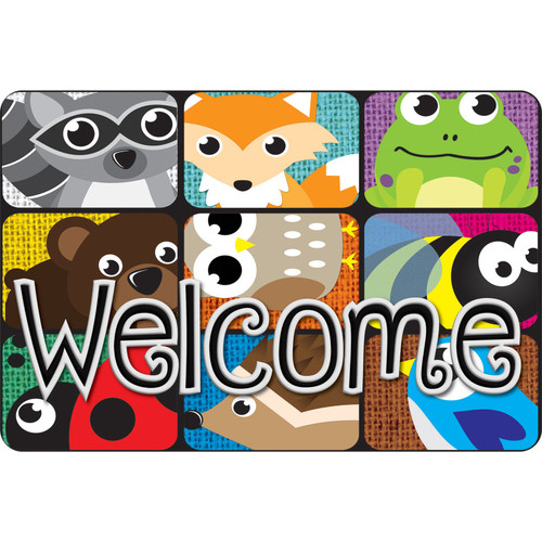 Ashley The Original Fun Mat, Welcome Mat, 15.5" X 23.5", Keyhole Kritters Welcome ASH91542