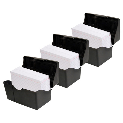 Innovative Black Index Card Holder, 5" X 8", Pack Of 3 AVT45003-3