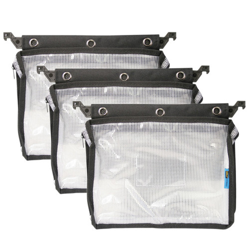 Innovative Expanding Zipper Pouch, Clear Mesh, Pack Of 3 AVT50904-3