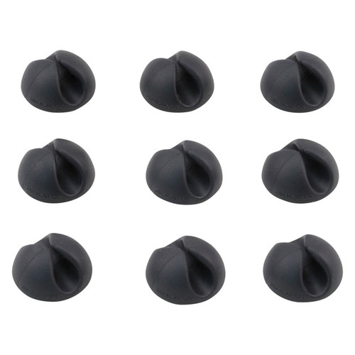 Bluelounge Cabledrop Minis Cord Management, Black, Pack Of 9 AVTBLUCDMBL