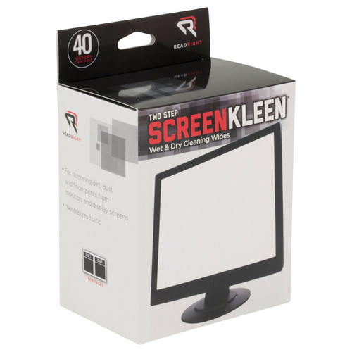 Read Two Step Screenkleen Wet And Dry Cleaning Wipes, Pack Of 40 AVTRR1305