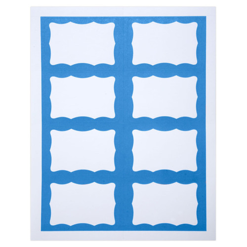 Sicurix Adhesive Badges, Blue Border, Pack Of 200 BAU67653