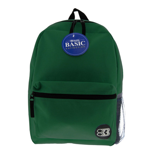 Bazic 16" Green Basic Collection Backpack BAZ1033