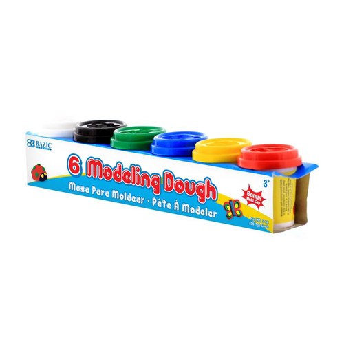 Bazic Modeling Dough, 2 Oz. Multi Color, Pack Of 6 BAZ3310
