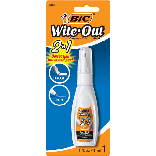 Bic Wite Out 2 In 1 Correction Fluid BICWOPFP11
