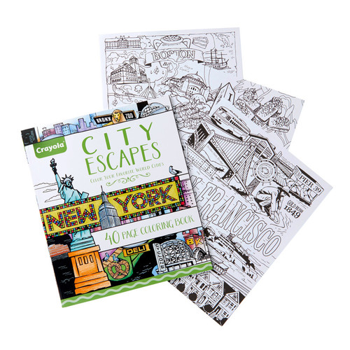 Crayola City Escapes Adult Coloring Book, City Coloring Pages, 40 Pages BIN040307