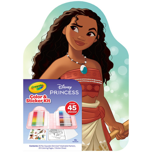 Crayola Disney Princess Color & Activity Set, 20 Coloring Book Pages & Stickers BIN040769