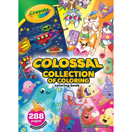 Crayola Colossal Collection Of Coloring, 288 Coloring Book Pages, 2 Sticker Sheets BIN040845