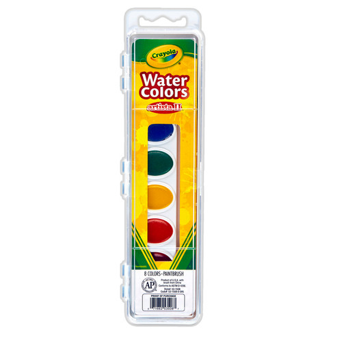 Crayola Pans Artista Ii Watercolors Set, 8 Count BIN1508
