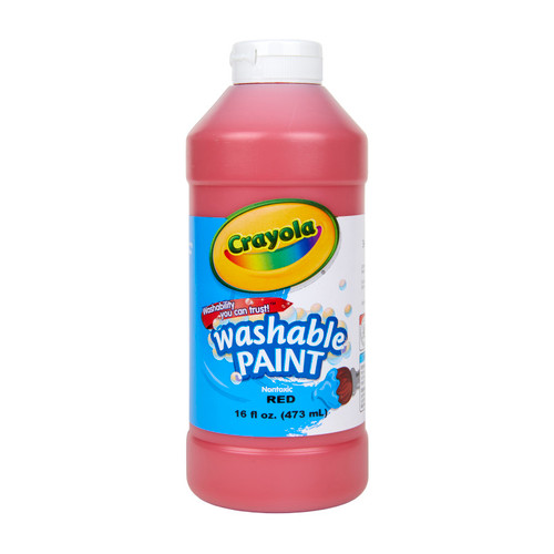 Crayola Washable Paint, Red, 16 Oz. BIN201638