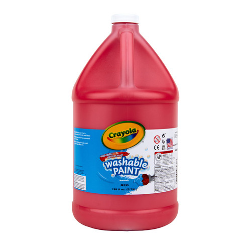 Crayola Washable Paint, Red, Gallon BIN212838