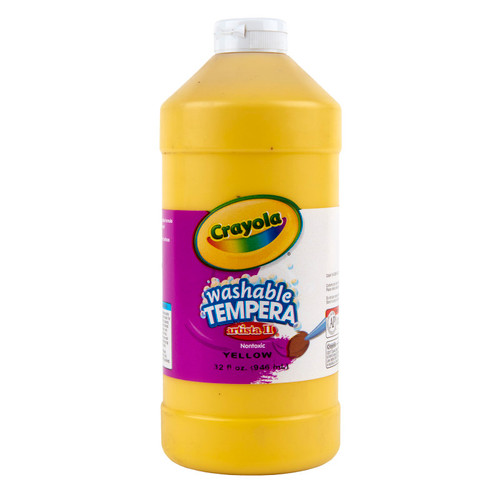 Crayola Artista Ii Washable Tempera Paint, 32 Oz, Yellow BIN543132034