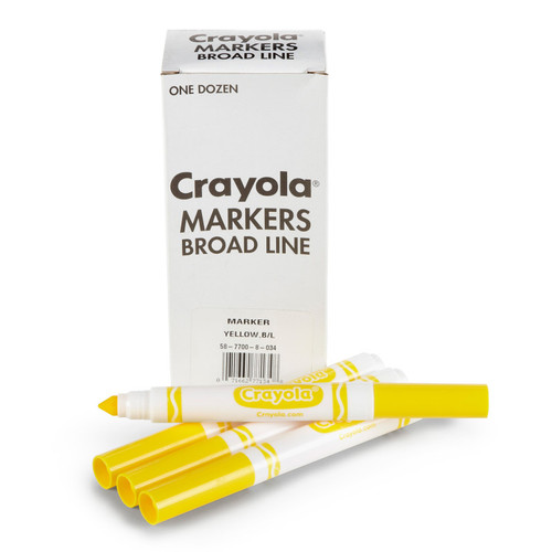 Crayola Bulk Markers, Conical Tip, Yellow, 12 Count BIN587700034