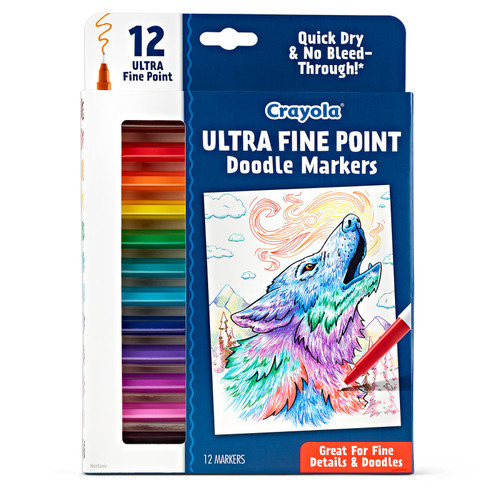 Crayola Doodle & Draw Ultra Fine Point Doodle Marker, 12 Count BIN588313