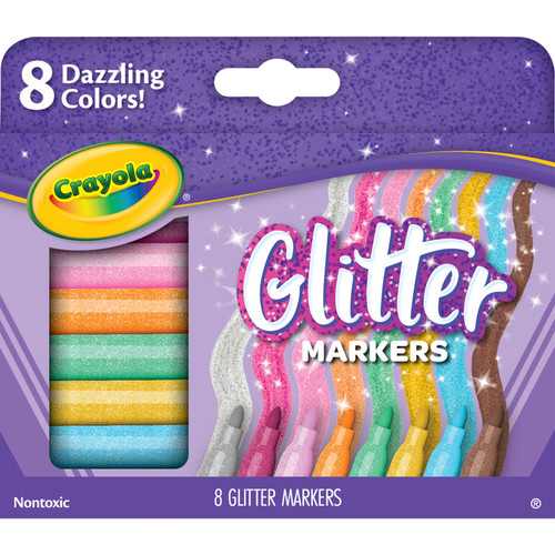Crayola Glitter Markers, Pack Of 8 BIN588643