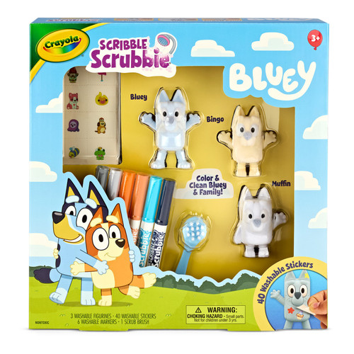 Crayola Scribble Scrubbie Bluey Deluxe, 3 Count Set BIN740245