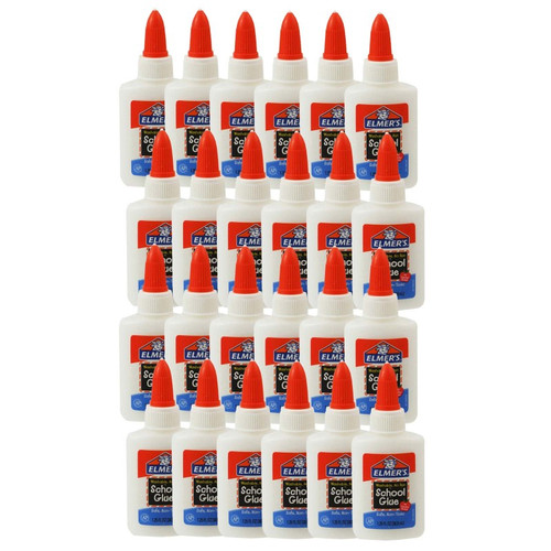Elmer'S Washable School Glue, 1.25 Oz. Bottle, Pack Of 24 BORE301-24