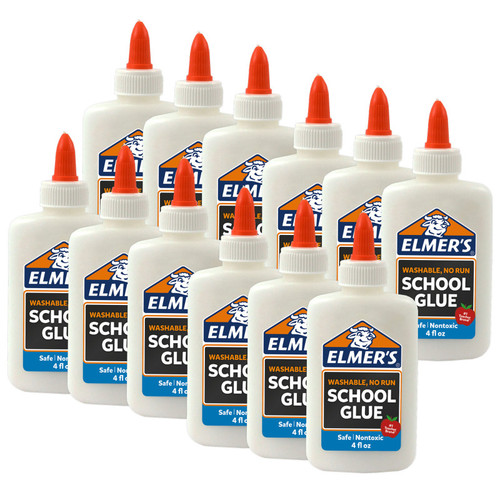 Elmer'S Washable School Glue, 4 Oz. Bottle, Pack Of 12 BORE304-12