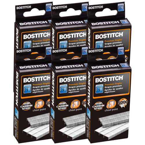 Bostitch Premium Standard Staples, 5000 Per Pack, 6 Packs BOSSBS1914CP-6