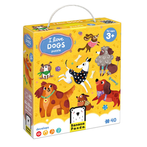 Banana I Love Dogs Puzzle, Ages 3+ BPN49287