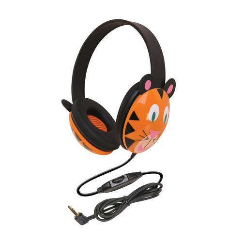Califone Listening First Animal-Themed Stereo Headphones, Tiger CAF2810TI