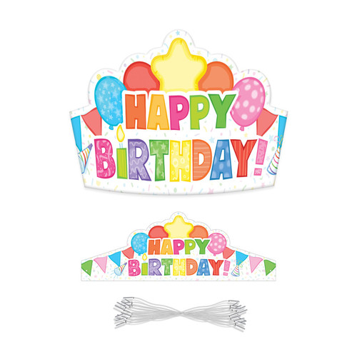 Carson Happy Birthday Crowns, Pack Of 30 CD-101100