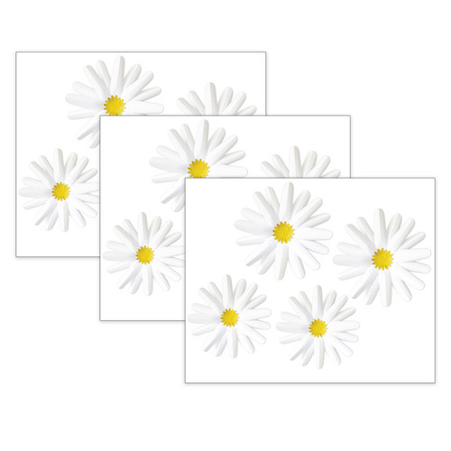 Carson Happily Ever Elementary Retro Remix Daisies Dimensional Accents, 4 Per Pack, 3 Packs CD-107011-3