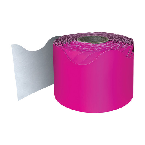 Carson Hot Pink Rolled Scalloped Border, 65 Feet CD-108470