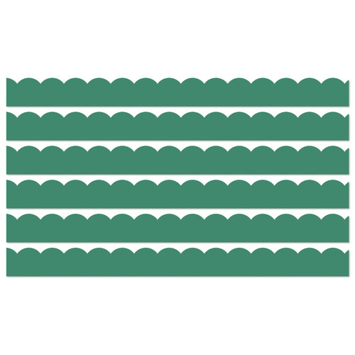 Carson Grow Together Jade Green Scalloped Borders, 39 Feet Per Pack, 6 Packs CD-108489-6